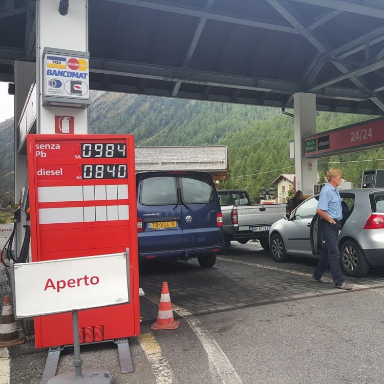 Tanken in Italië - Livigno