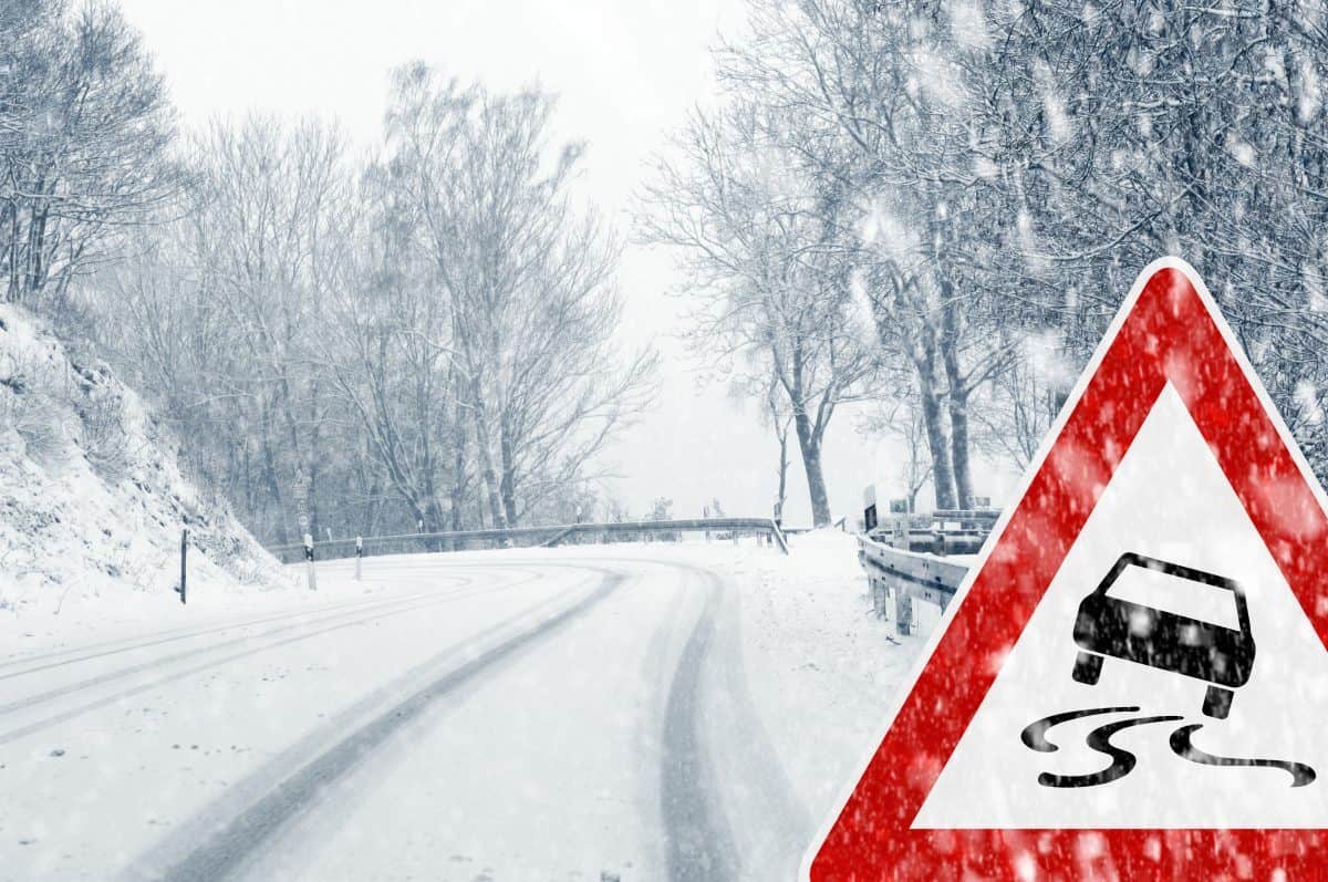 Sneeuw slipgevaar